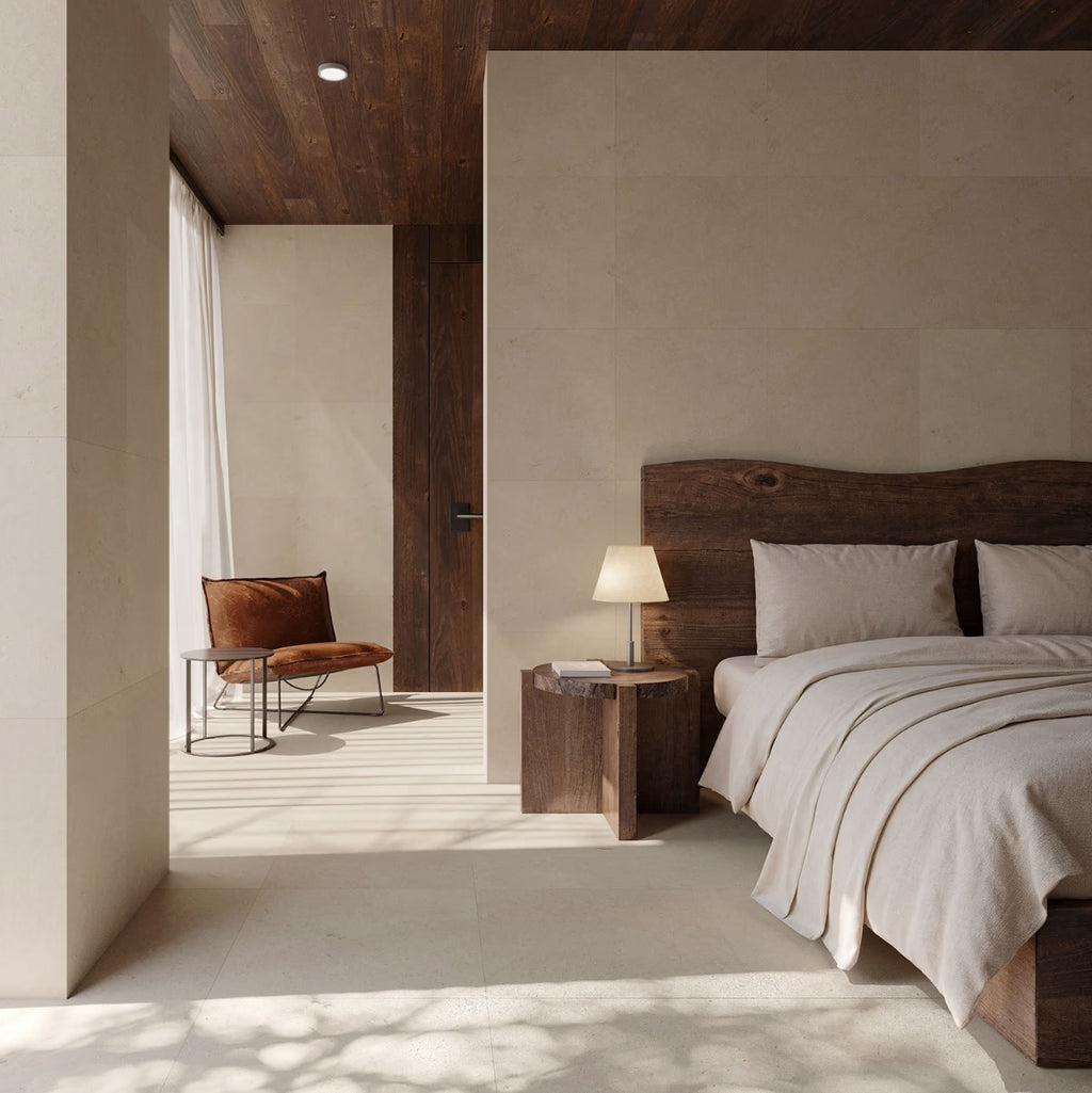 Simena Beige 24x24 Honed Limestone Tile