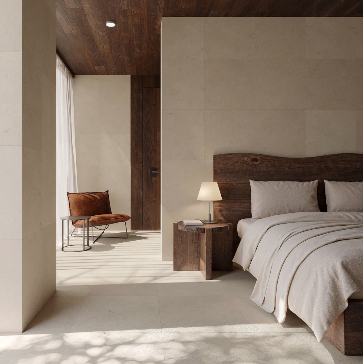 Simena Beige 24x24 Honed Limestone Tile