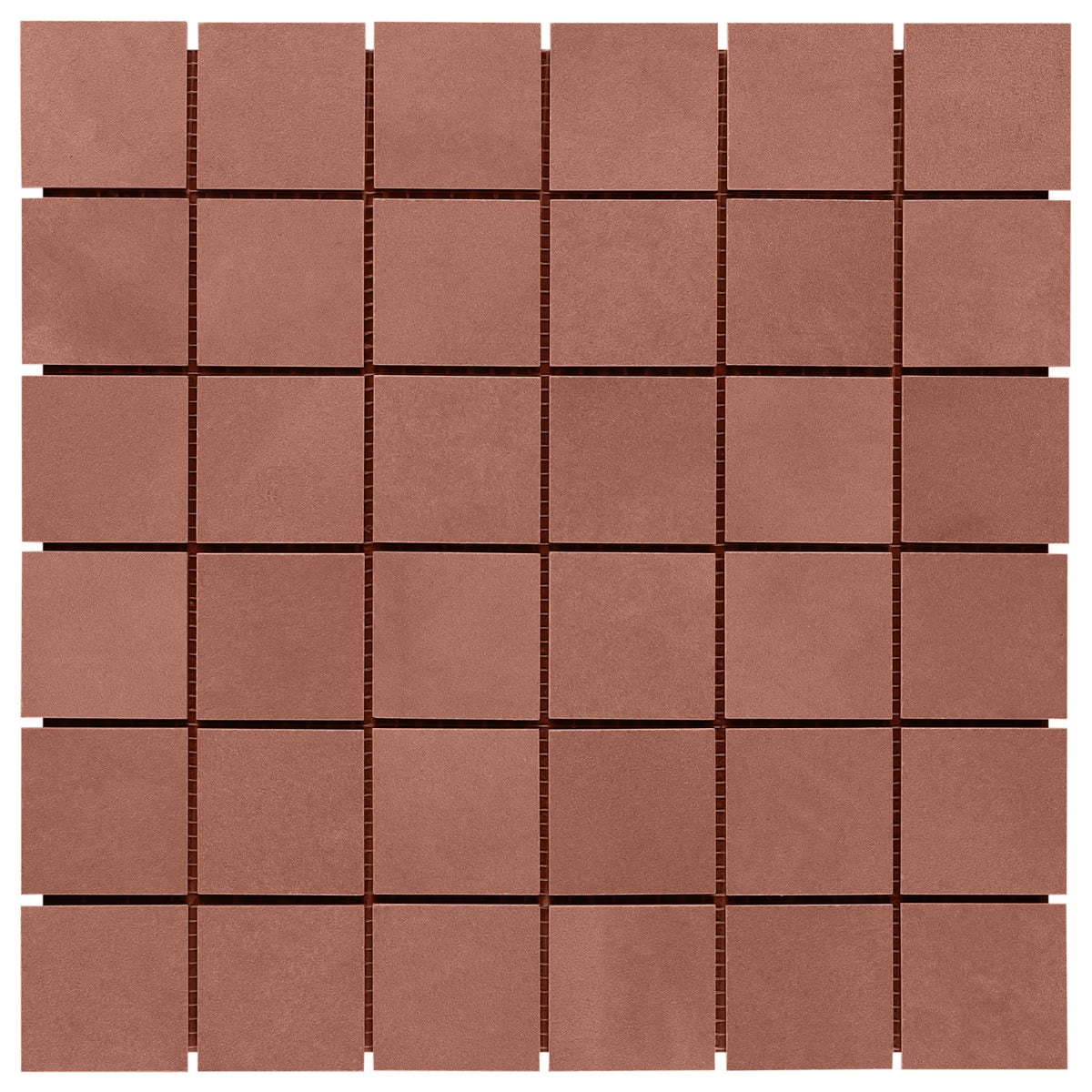 Clay Grace Red 2x2 Matte Porcelain Mosaic