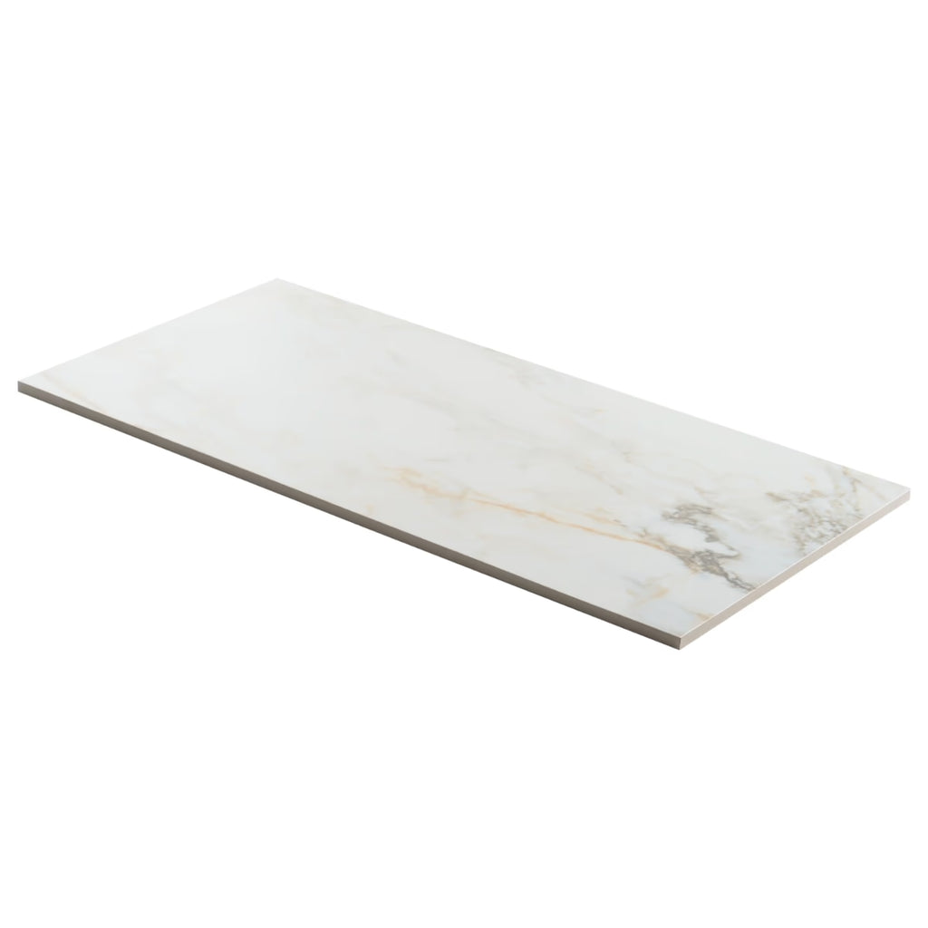 Calacatta Macchia White Gold 12x24 Marble Look Matte Porcelain Tile