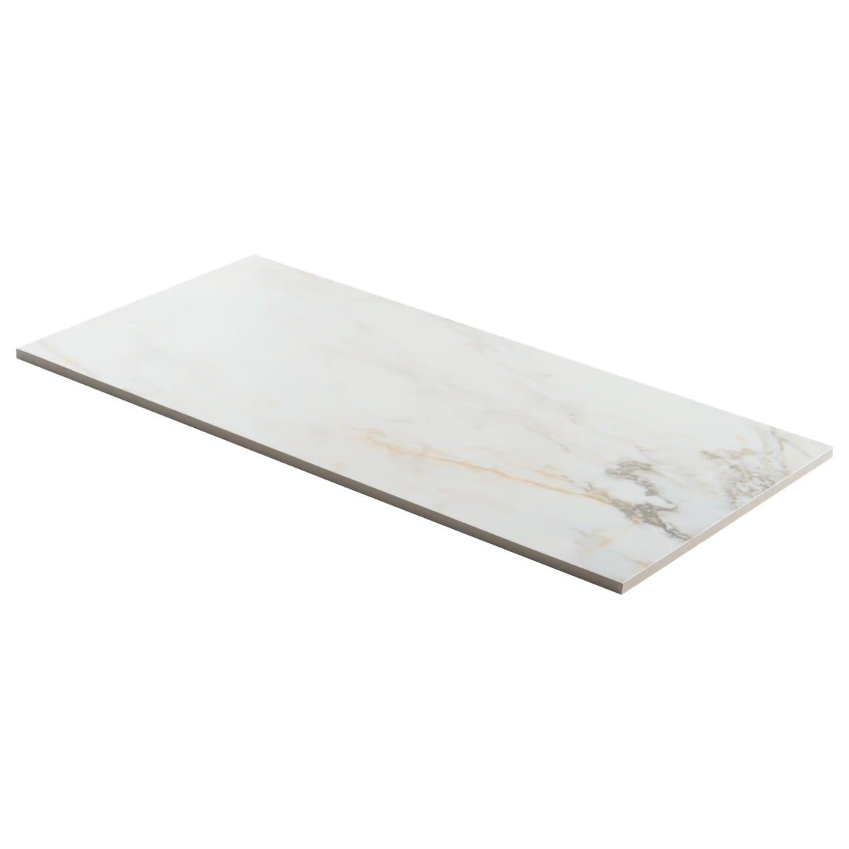 Calacatta Macchia White Gold 12x24 Marble Look Matte Porcelain Tile