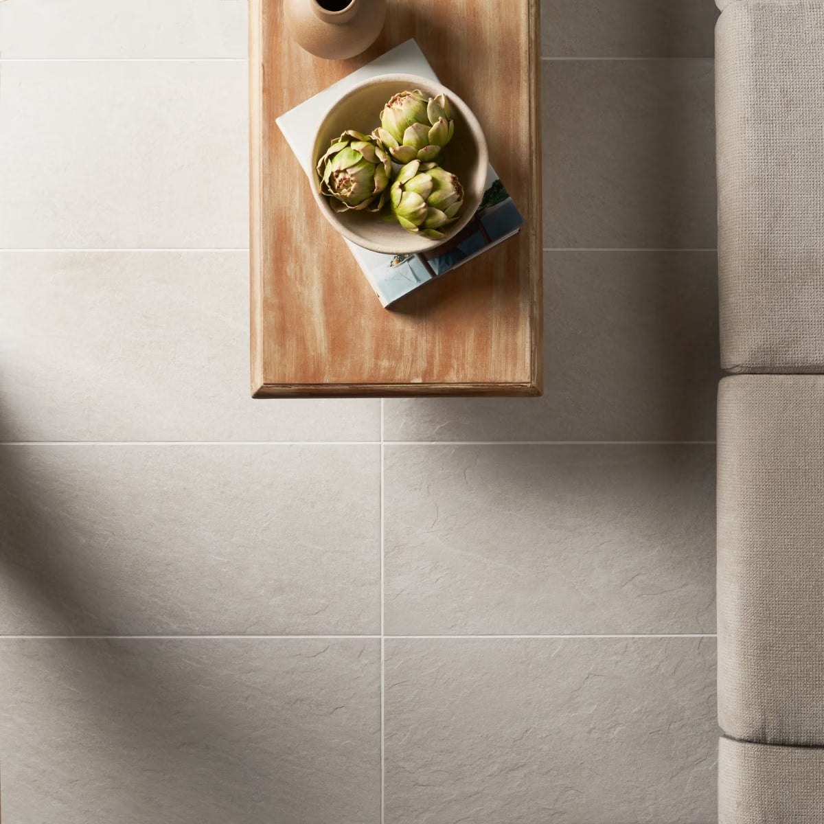 Era Linen White 12x24 Limestone Look Matte Porcelain Tile