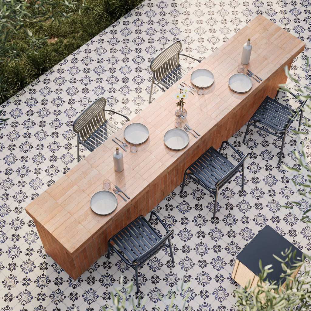 Saltillo Bell Blue 9x9 Matte Porcelain Tile